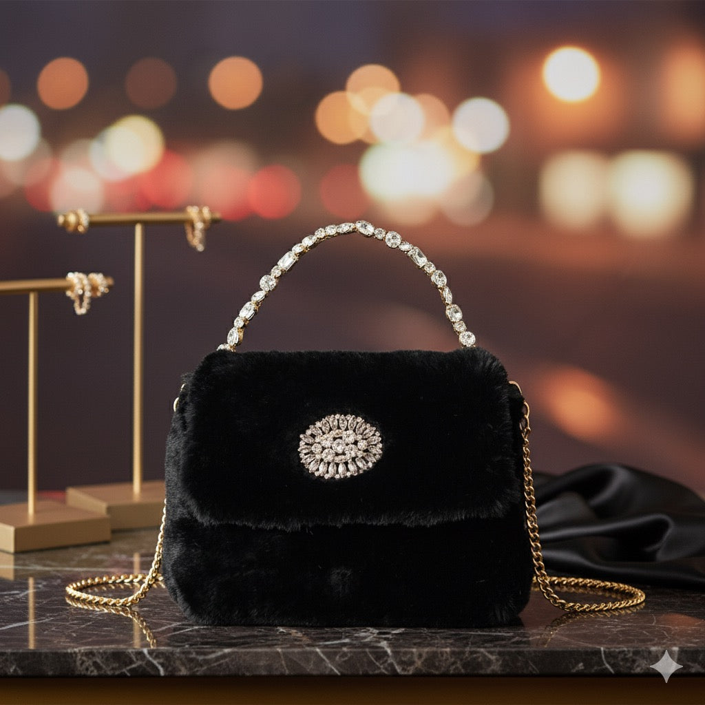 Bolso Victoria de piel sintética negra