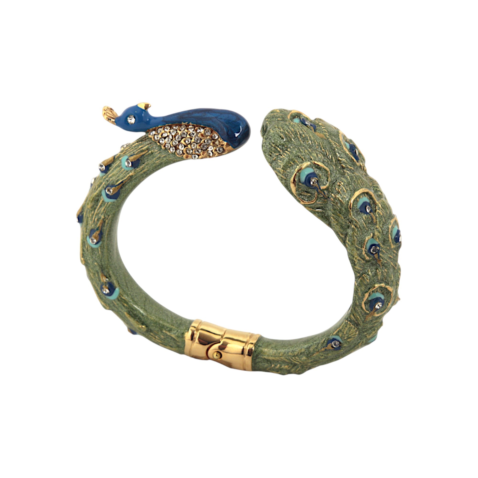 PULSERA PAVO REAL BLANCO CRISTALES