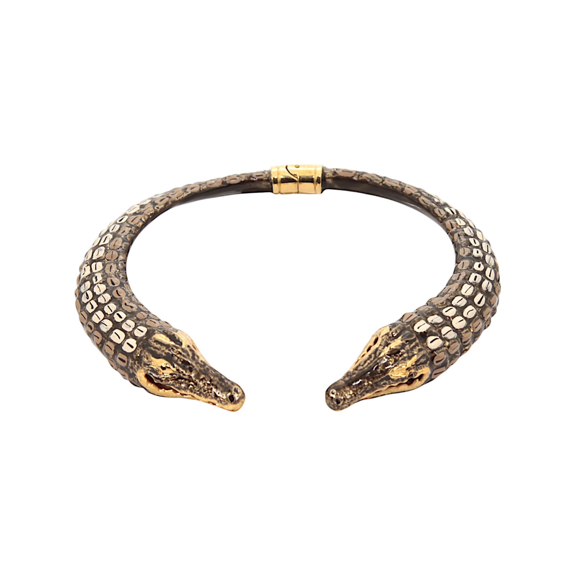 DUOBLE HEADED CROCODILE NECKLACE