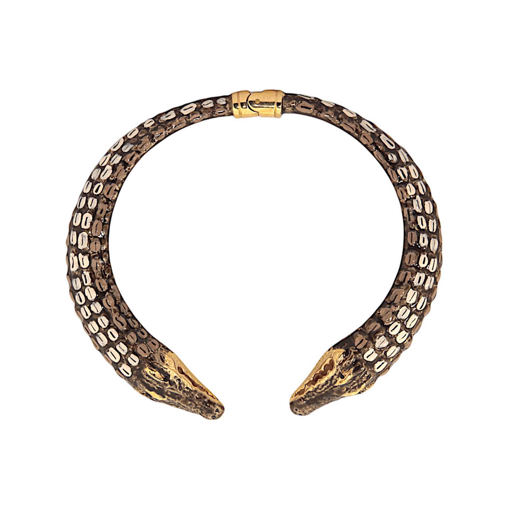 DUOBLE HEADED CROCODILE NECKLACE