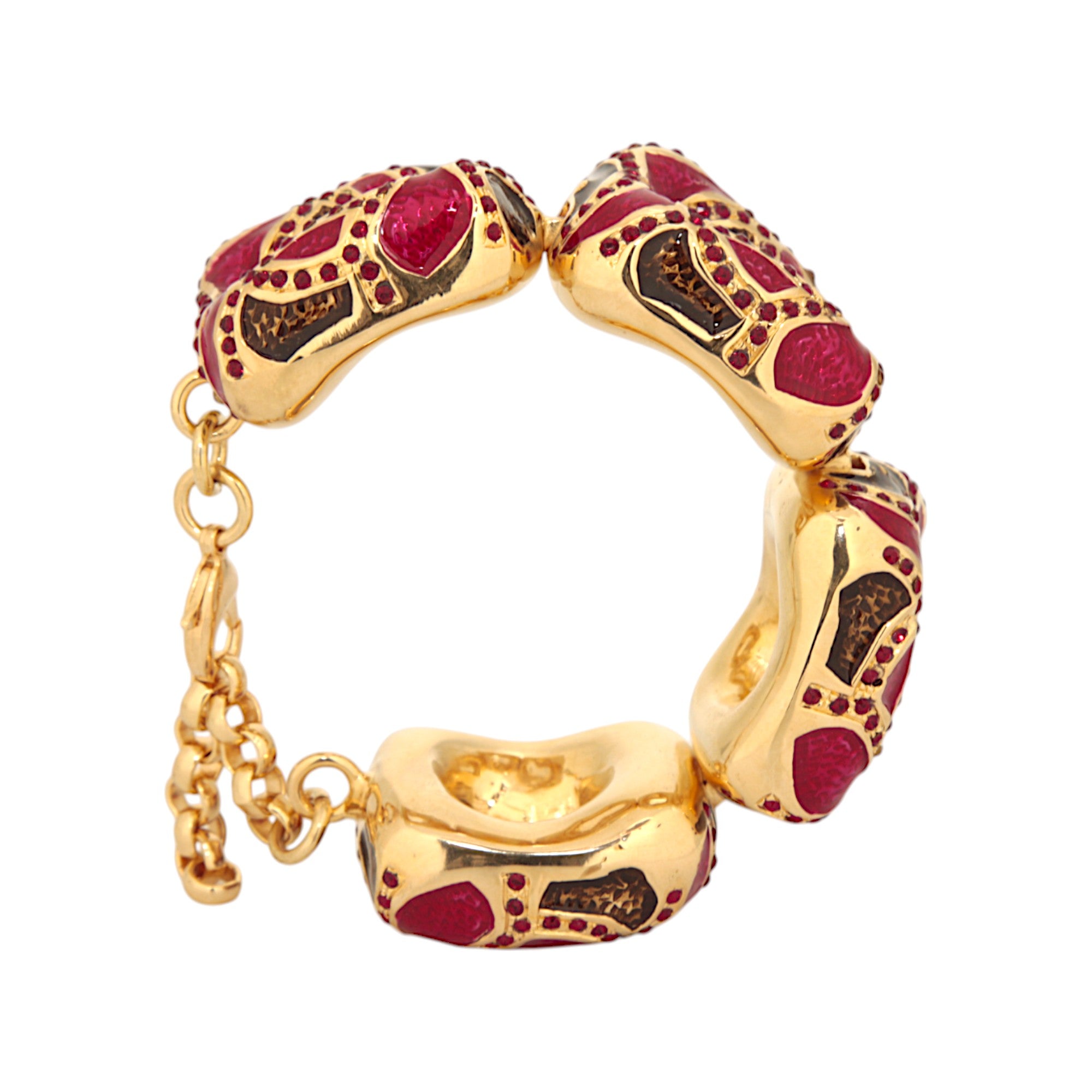 MOSAIC BRACELET BORDEAUX RED