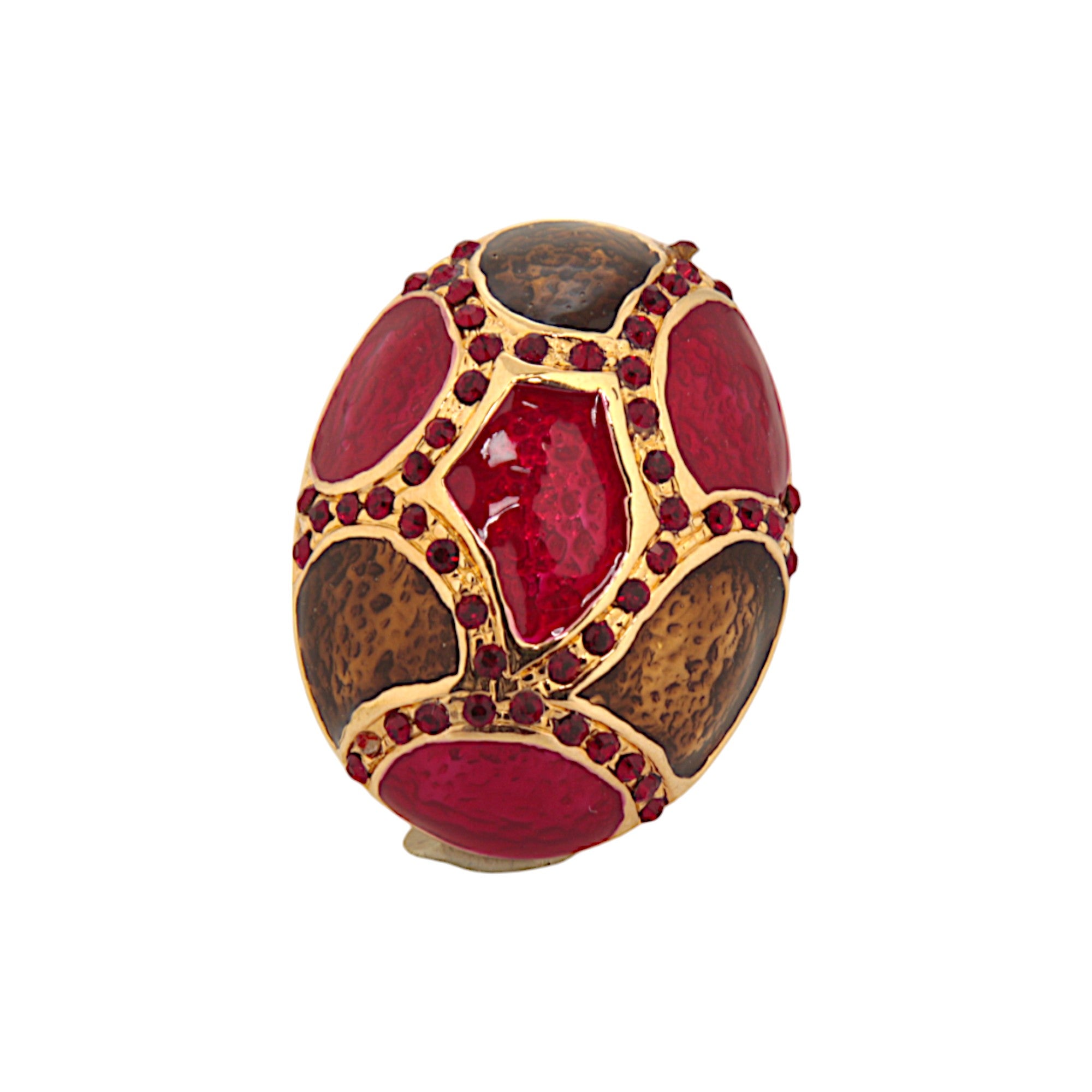 MOSAIC RING BORDEAUX RED