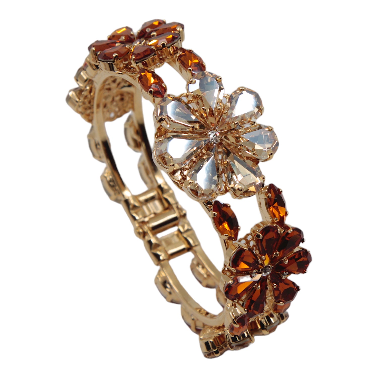 Daisy Bracelet In Amber And Topaz Shades