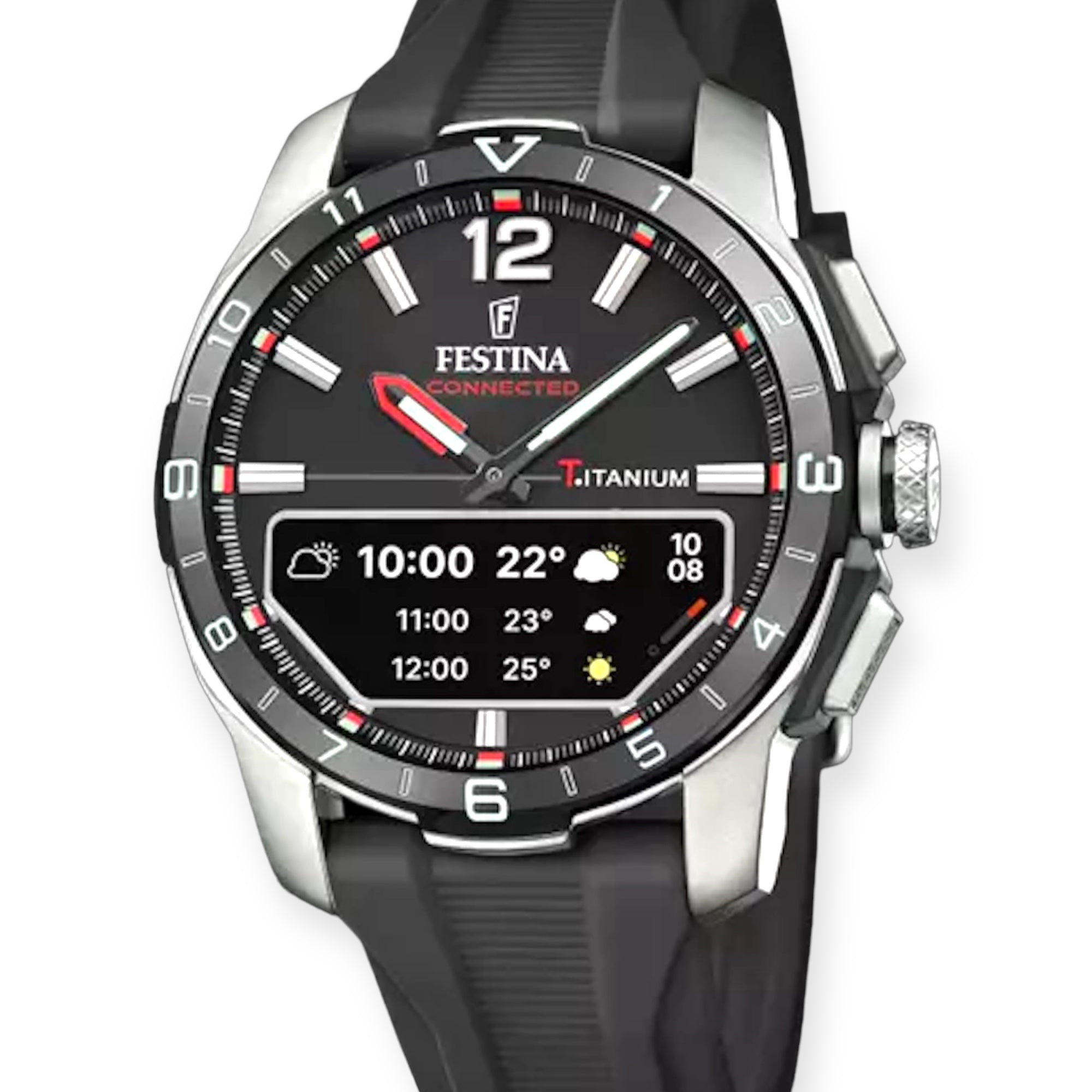 Orologio CONNECTED F23000/4 in titanio cinturino silicone nero