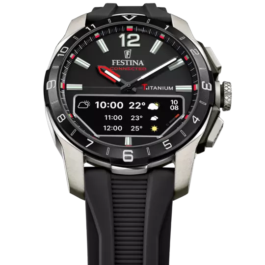Orologio CONNECTED F23000/4 in titanio cinturino silicone nero