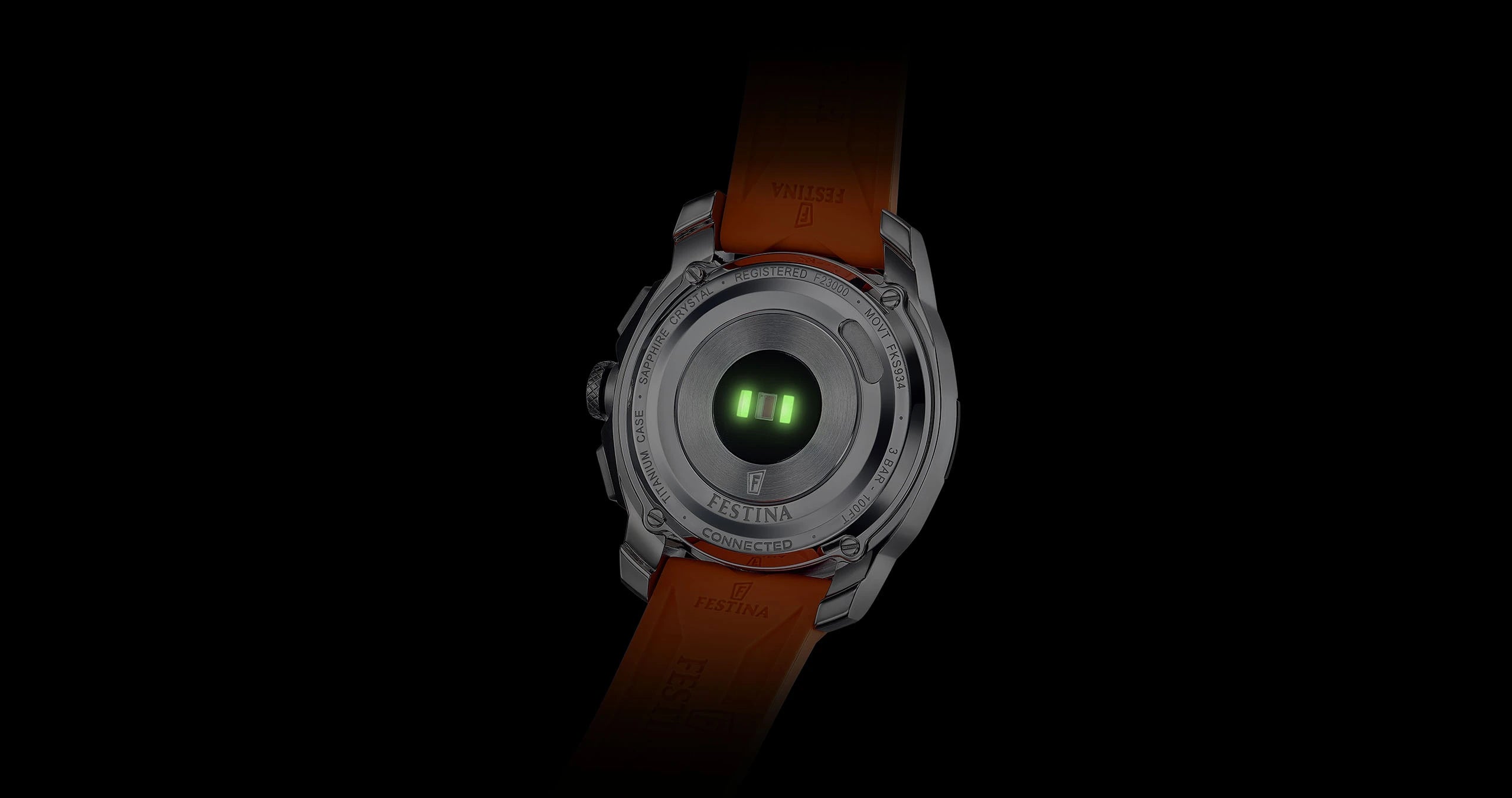 Orologio CONNECTED F23000/4 in titanio cinturino silicone nero