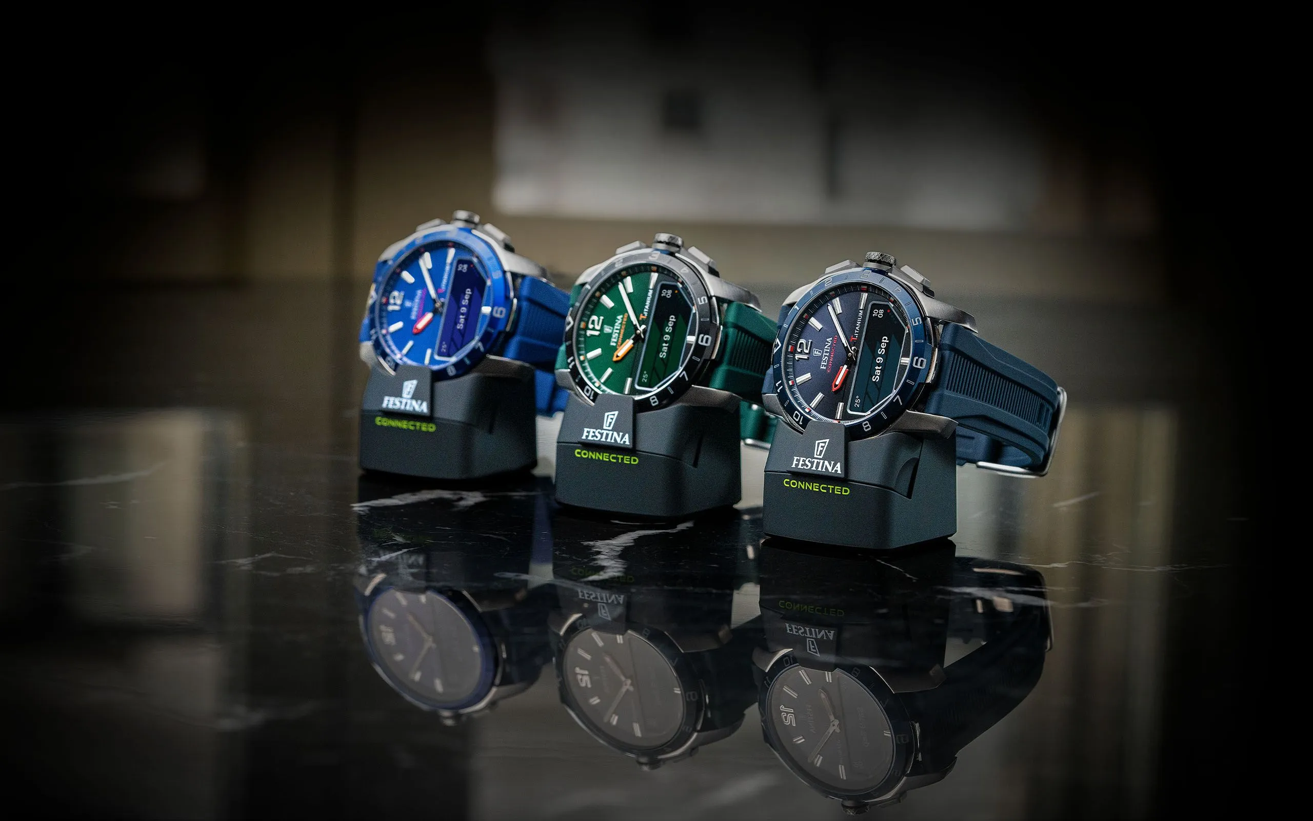 Orologio CONNECTED F23000/4 in titanio cinturino silicone nero