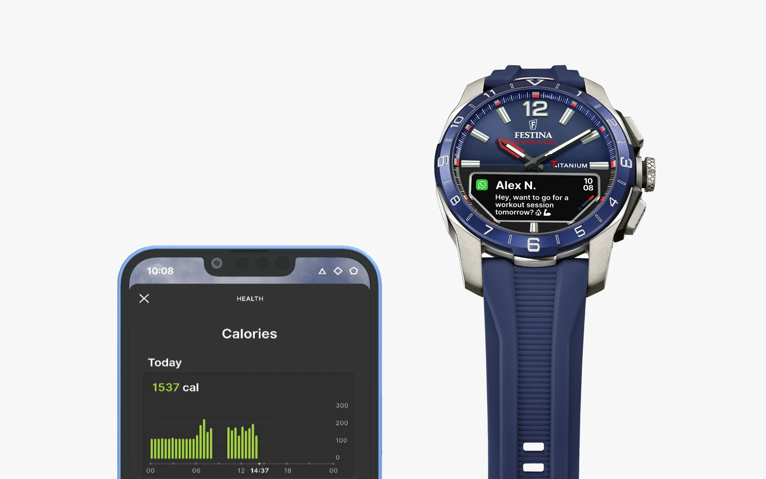 Orologio CONNECTED F23000/4 in titanio cinturino silicone