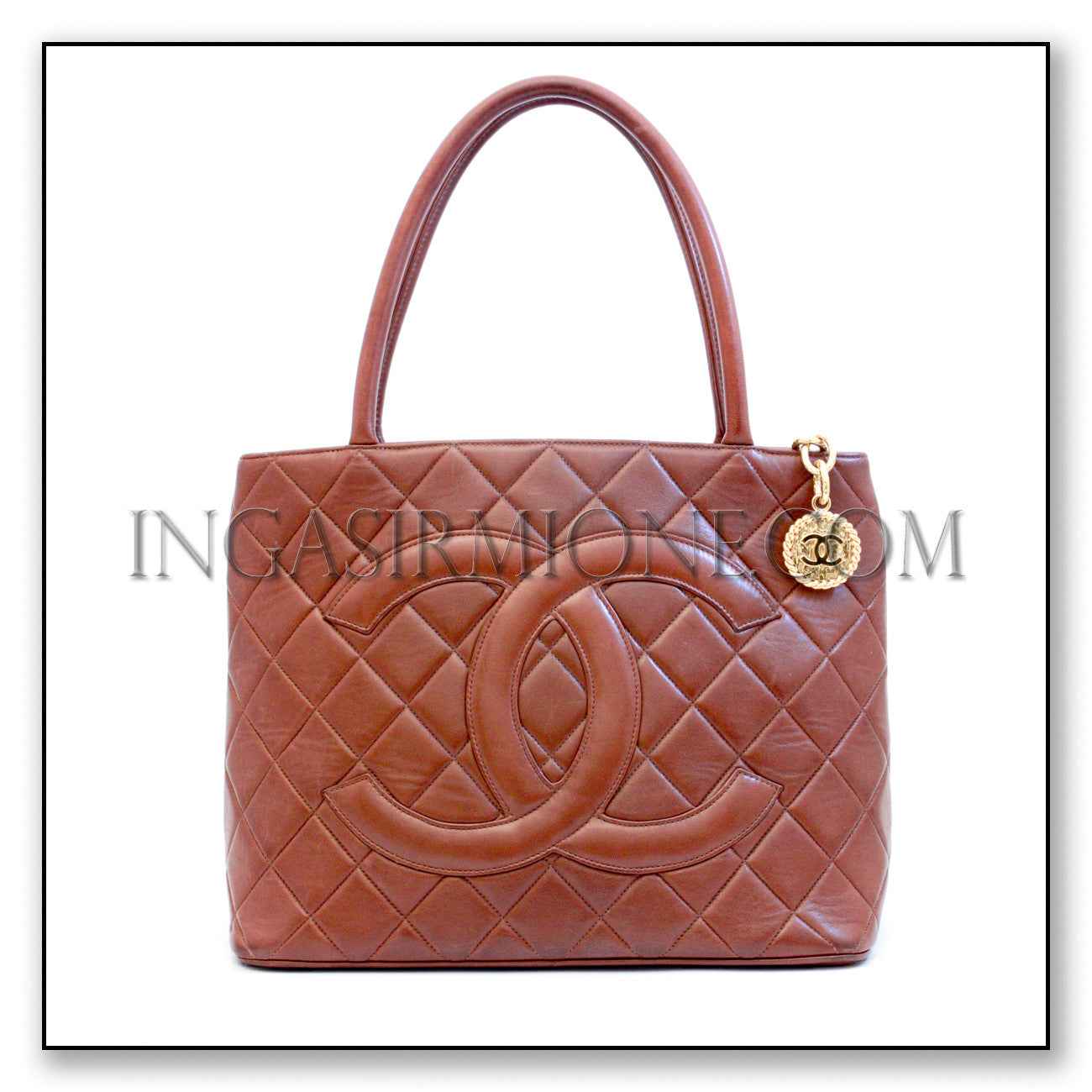 Classic Quilted Shopper Tote Bag