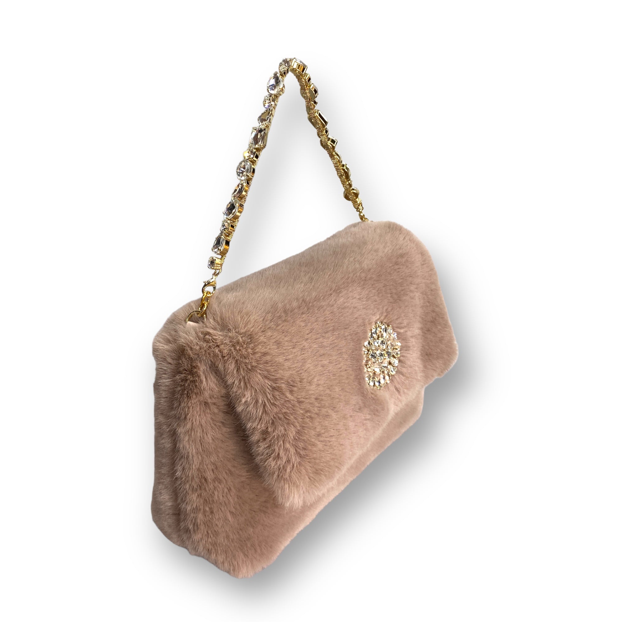 Bolso Victoria de piel sintética color rosa nude