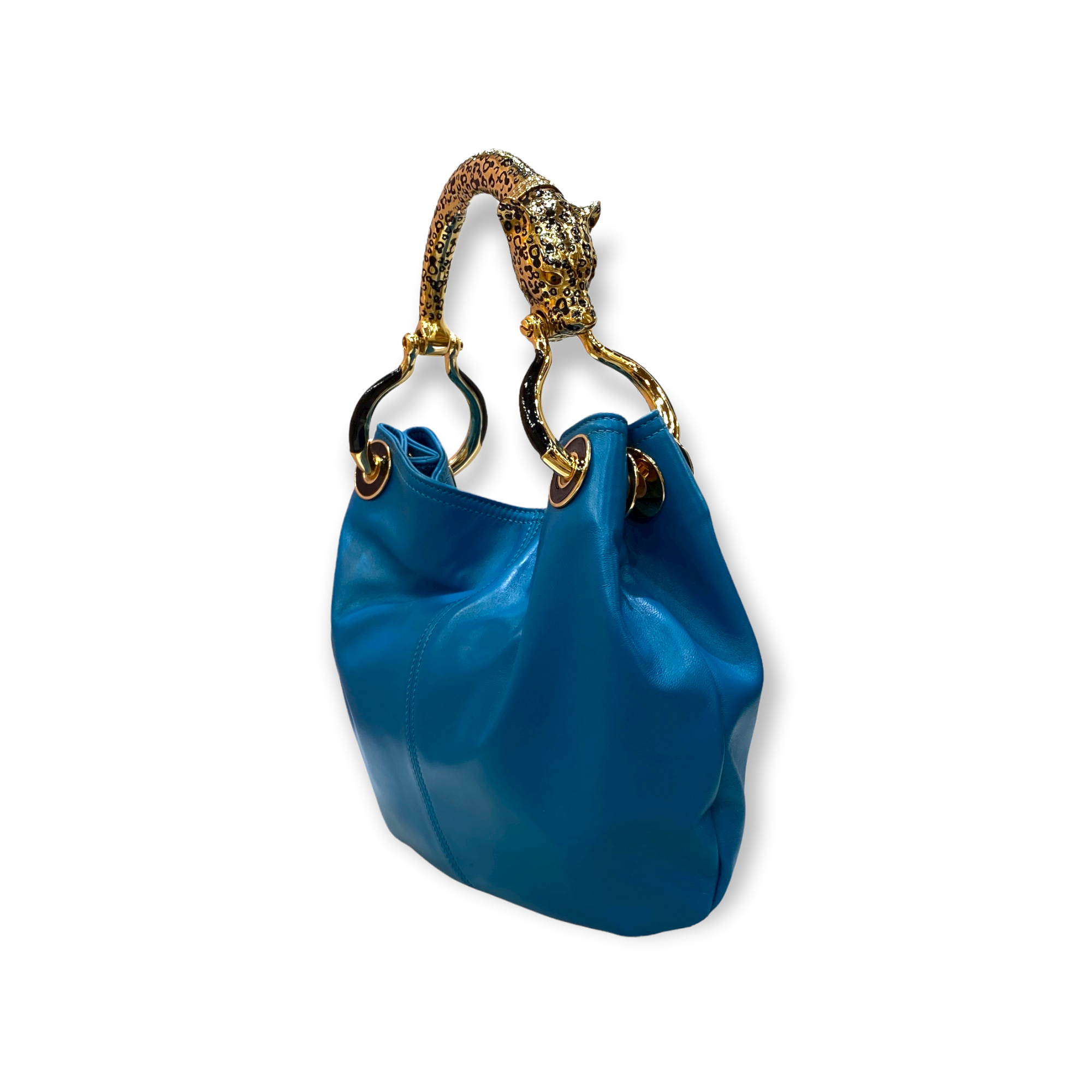 . Precious handbag made in Italy with fine accessories  Creart2 made in polychrome enamels and exclusive hides