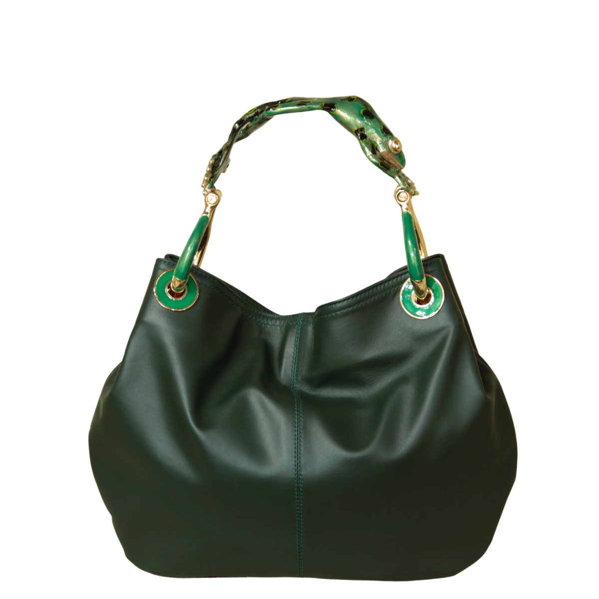 FROG SMALL BAG WITH GREEN NAPPA LEATHER