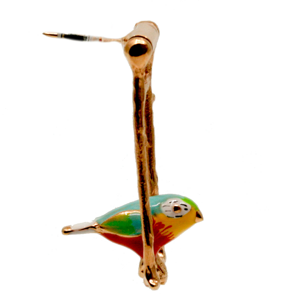 PENDIENTES DE LORO AZUL CLARO