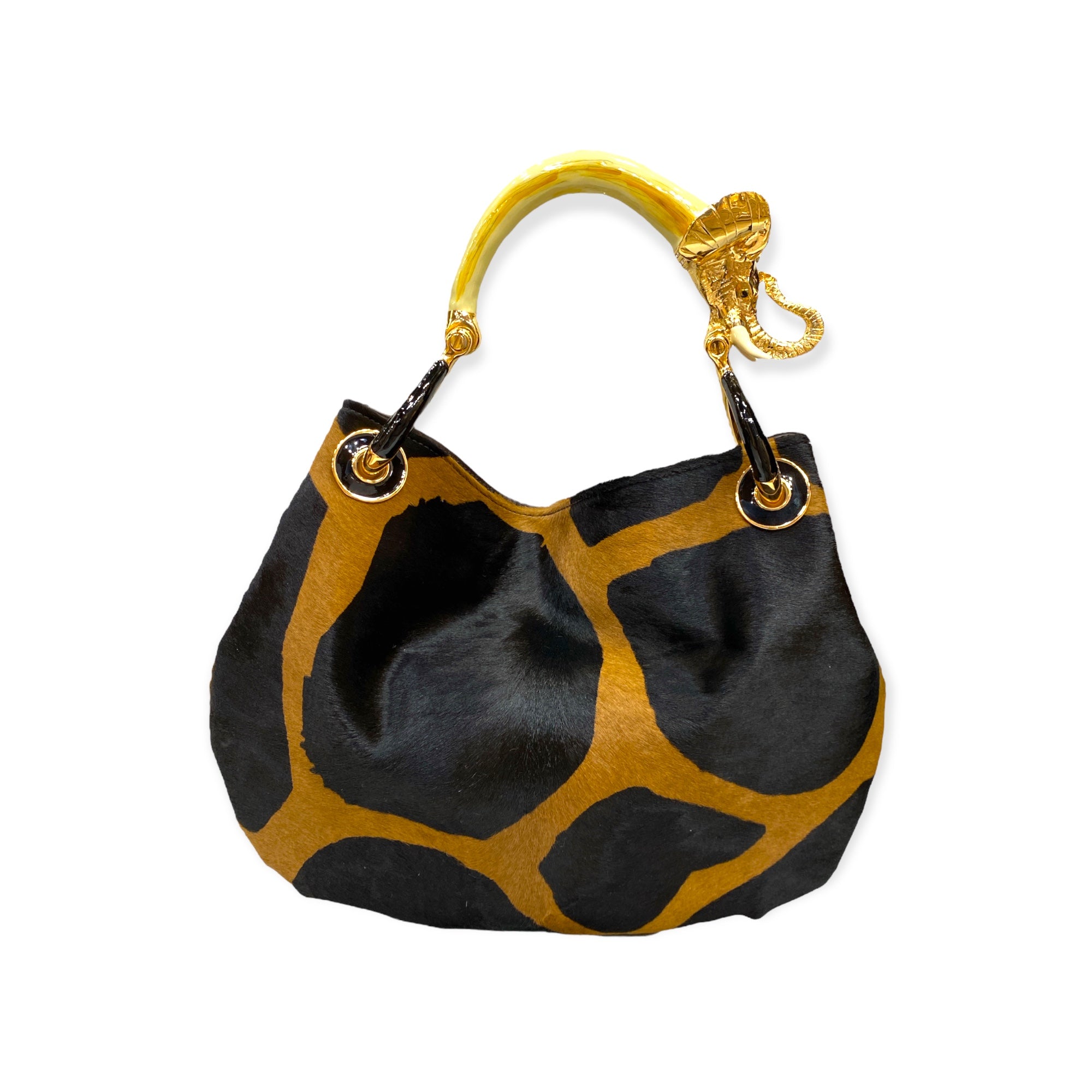 ELEPHANT SMALL HANDBAG IN PONY-EFFECT LEATHER