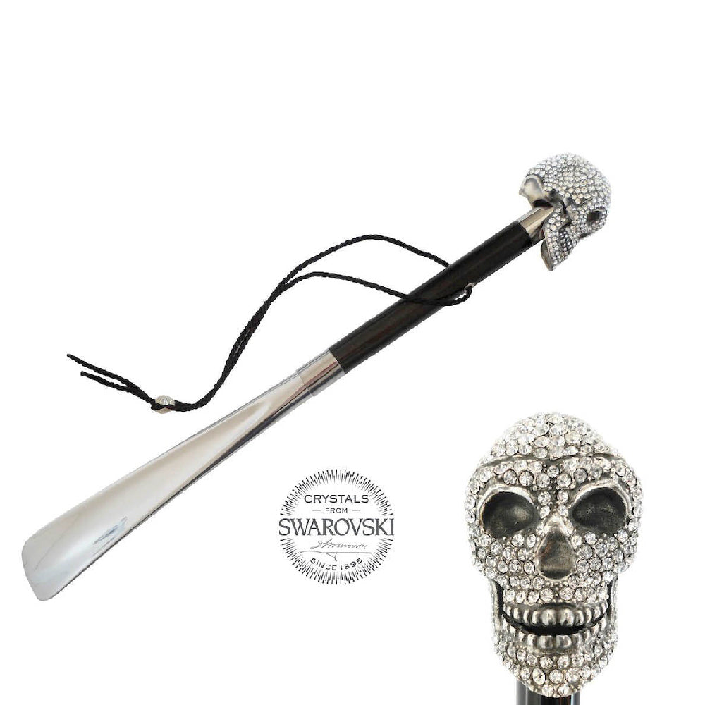 CALZADOR DE CALAVERA CON CRISTALES