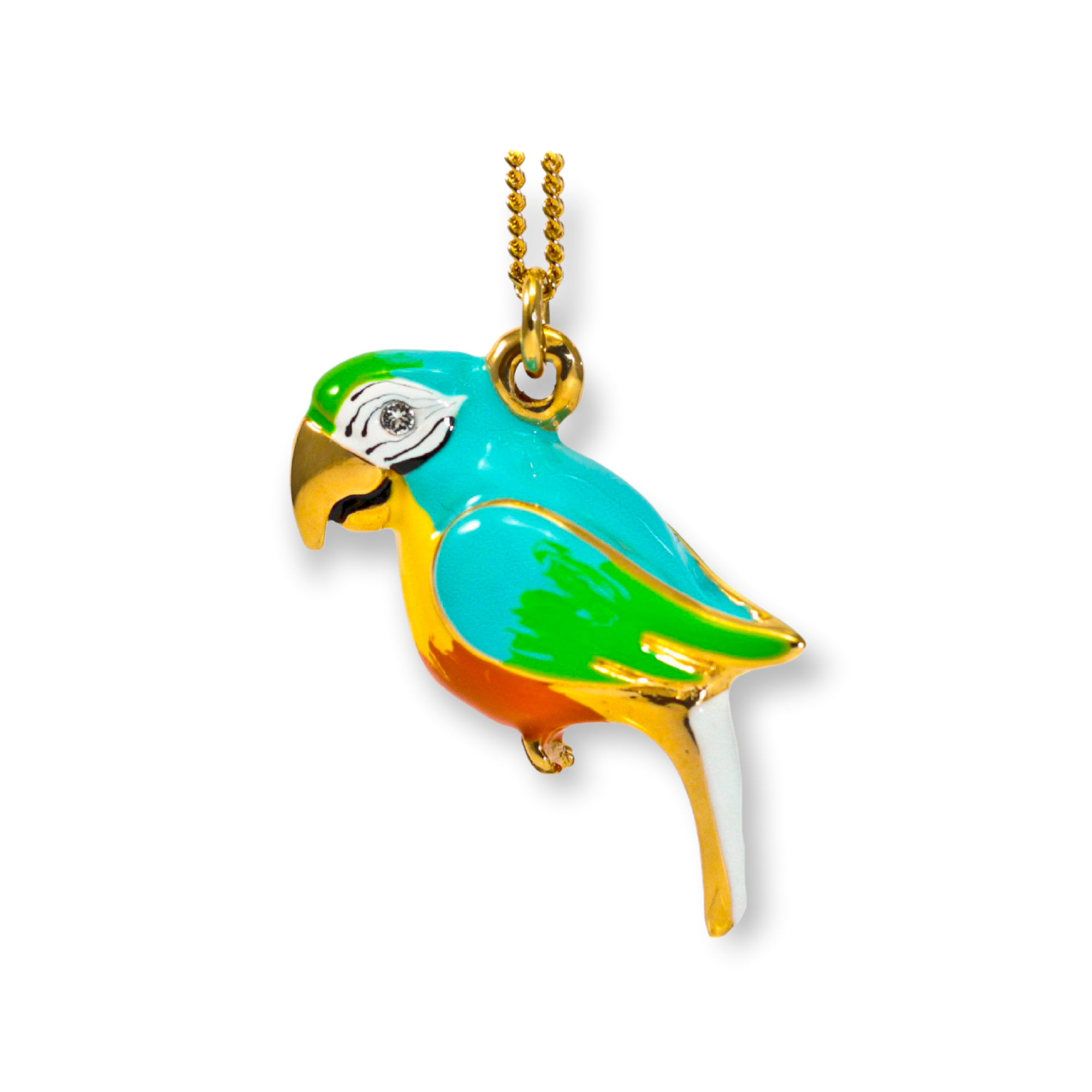 LIGHT BLUE PARROT NECKLACE