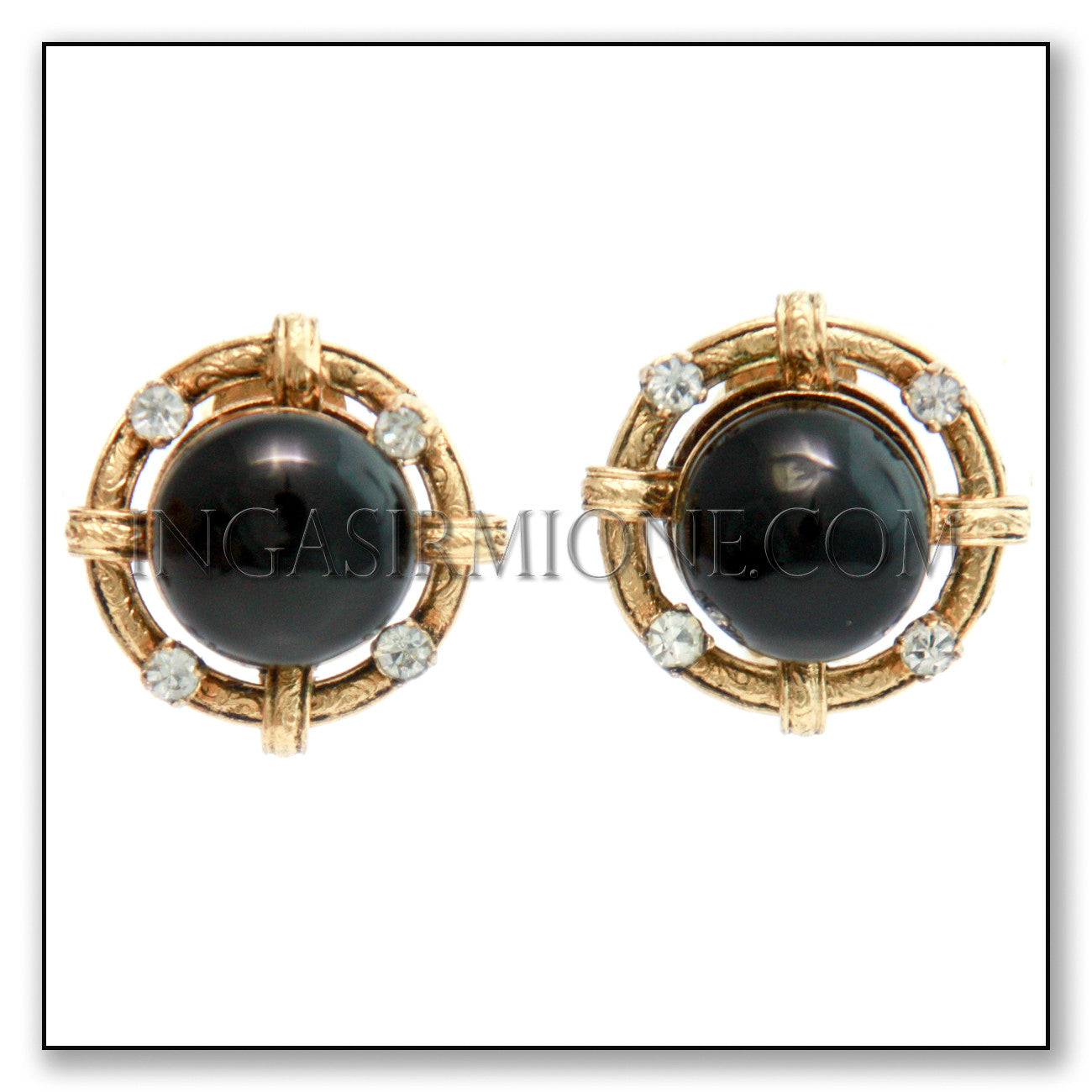 CHANEL GOLD ROUND EARRINGS