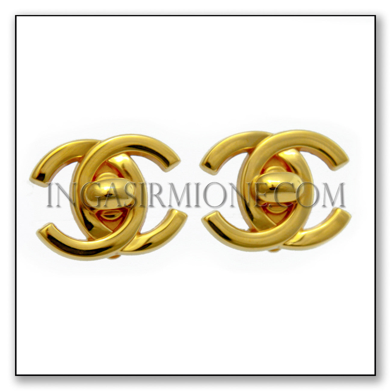 CHANEL CC TURNLOCK EARRINGS