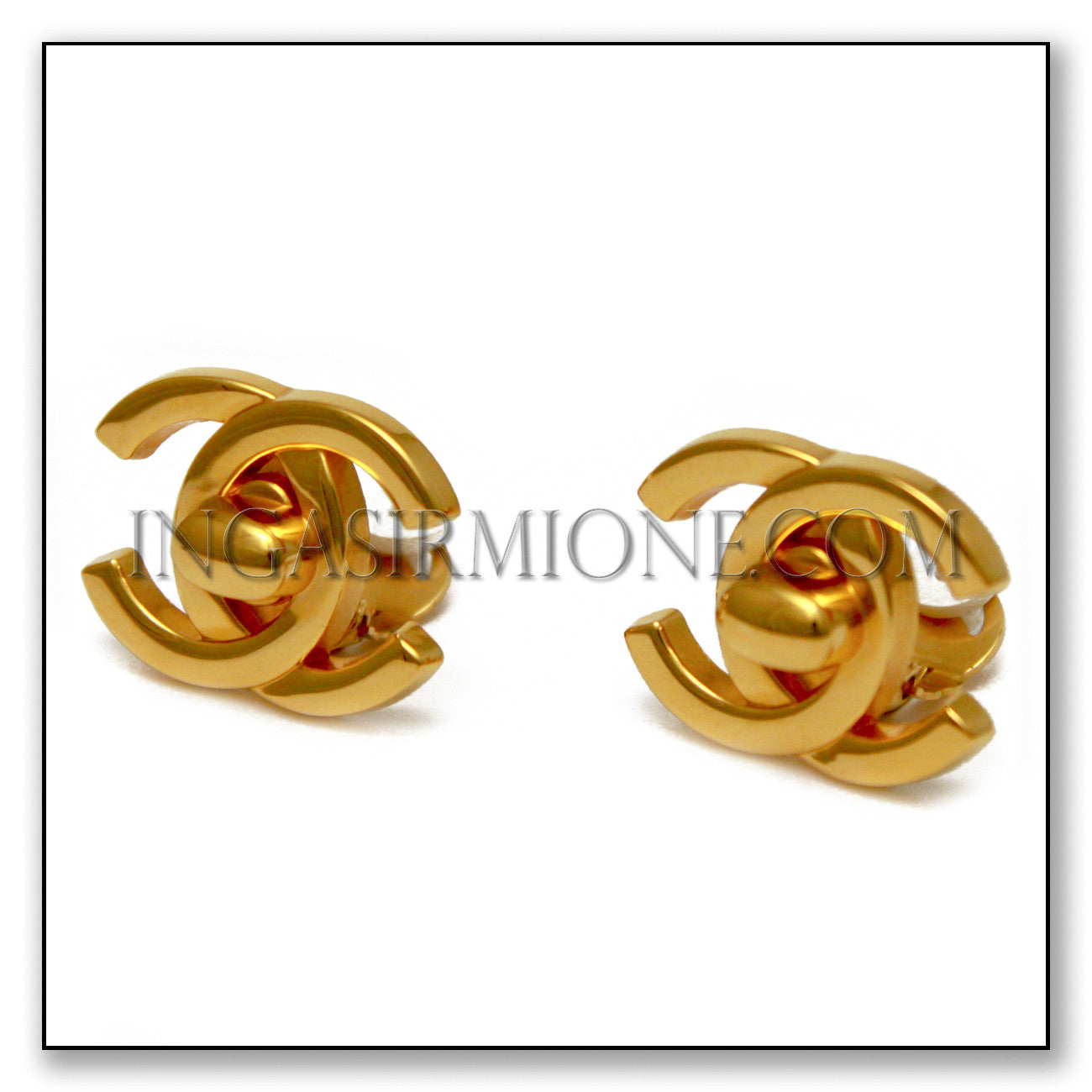 CHANEL CC TURNLOCK EARRINGS