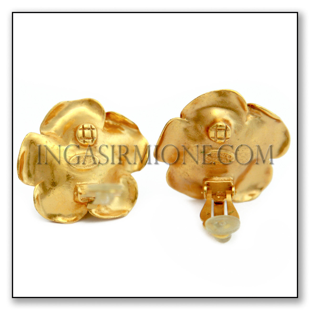 chanel camelia earrings