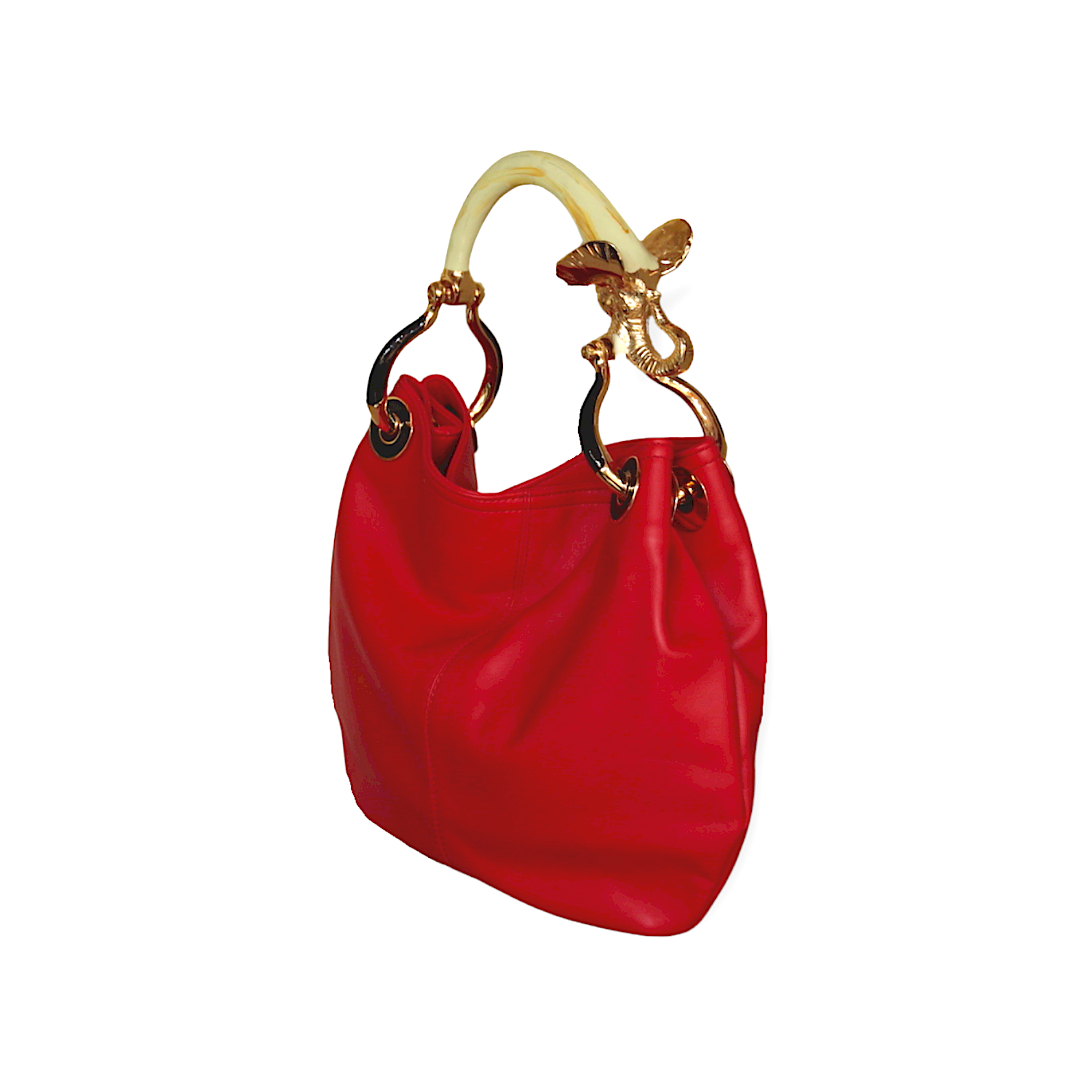 ELEPHANT SMALL HANDBAG  IN  RED HIGHT QUALITY LEATHER