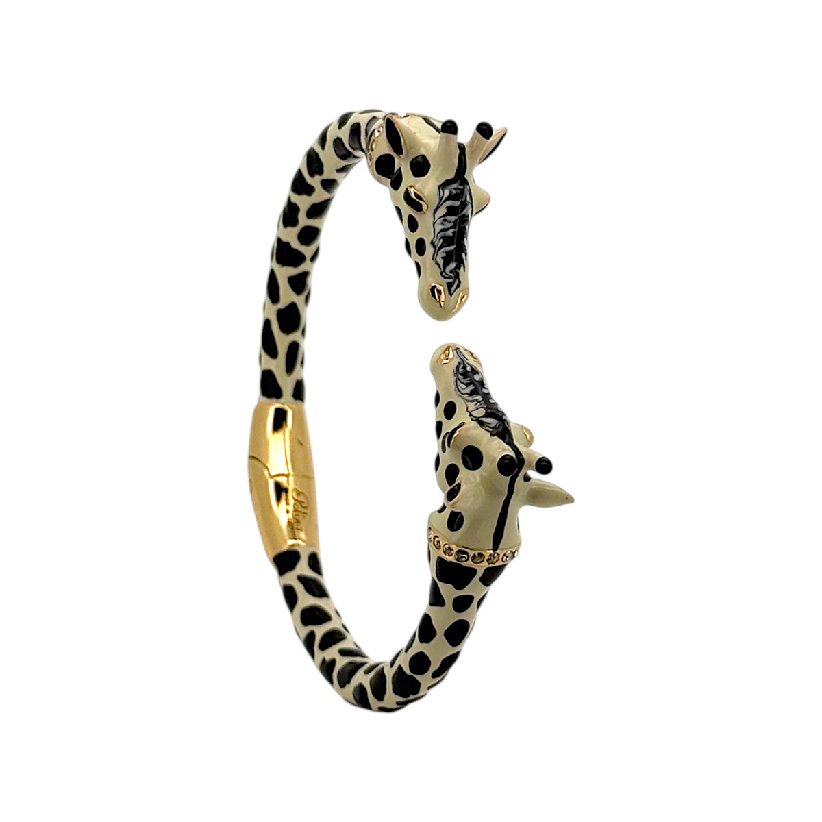 Micro Enamel Giraffe Bracelet with Dual Heads
