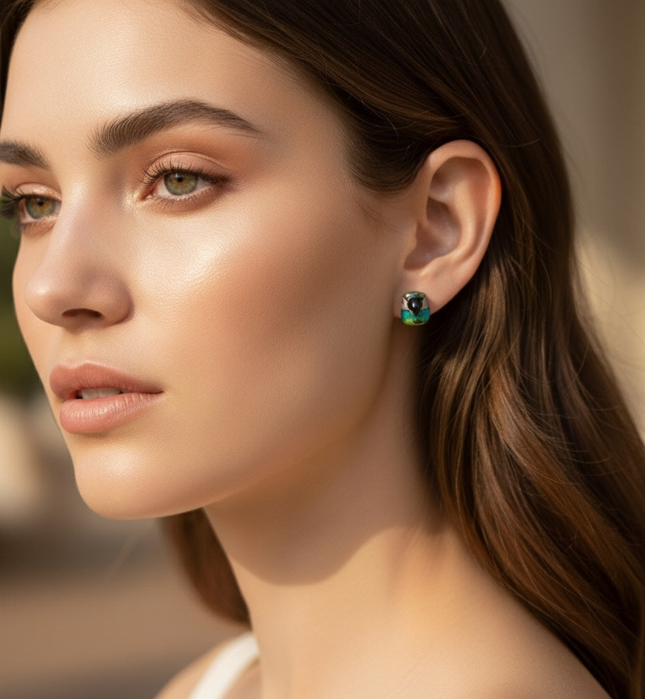 BLUE PARROT EARRINGS