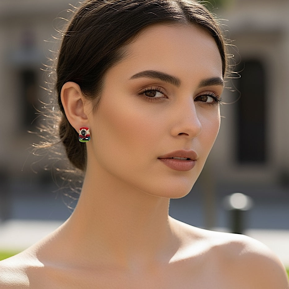 RED PARROT EARRINGS