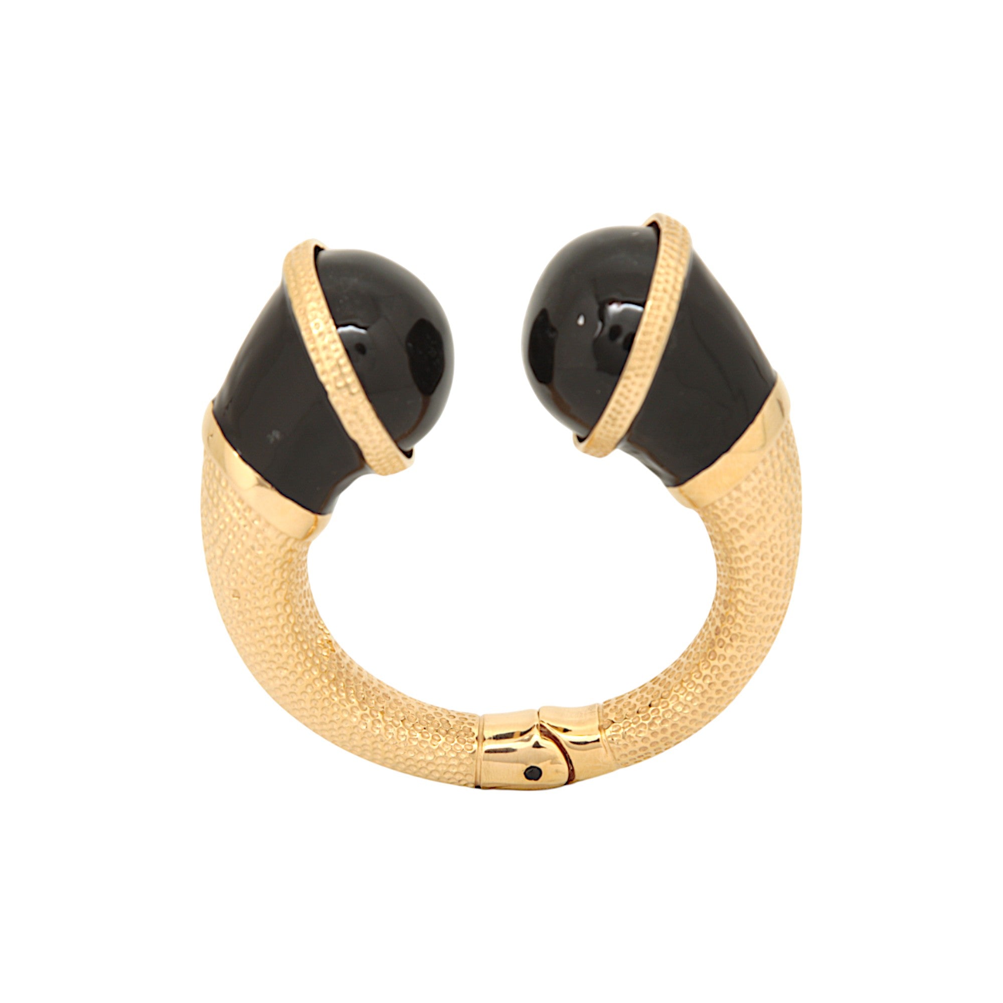 BLACK CABOCHON BRACELET