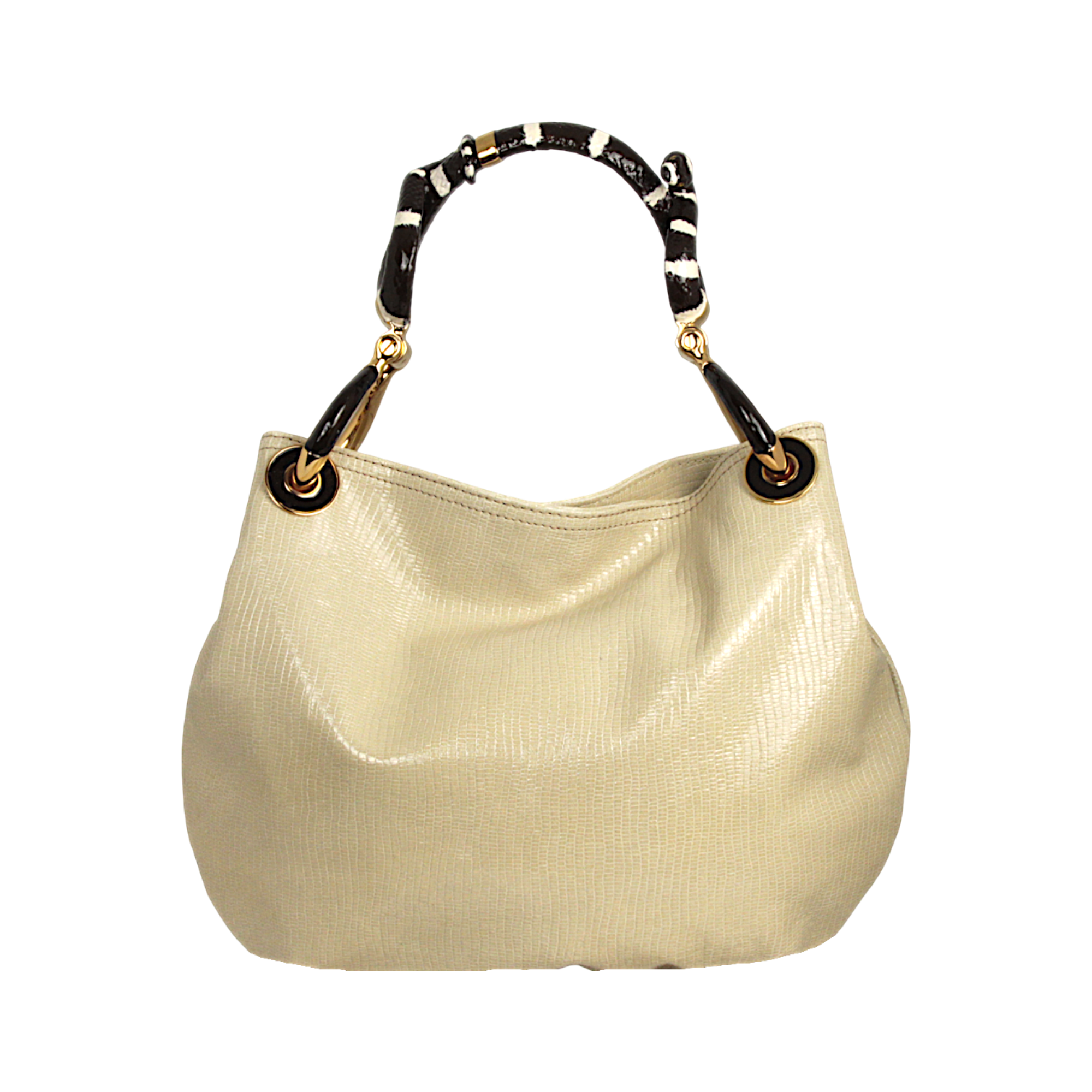 (PRE-ORDINE) BORSA PICCOLA A MANO GIALLA CON STAMPA SERPENTE E PELLE COCCODRILLO