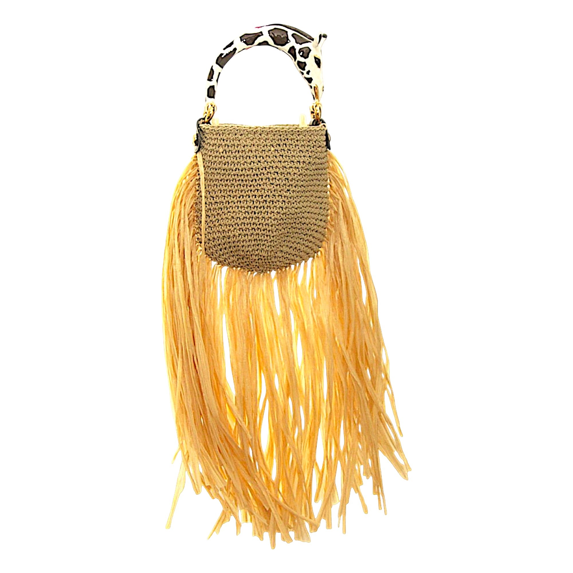 Riviera Fringe Bag – Giraffe Edition