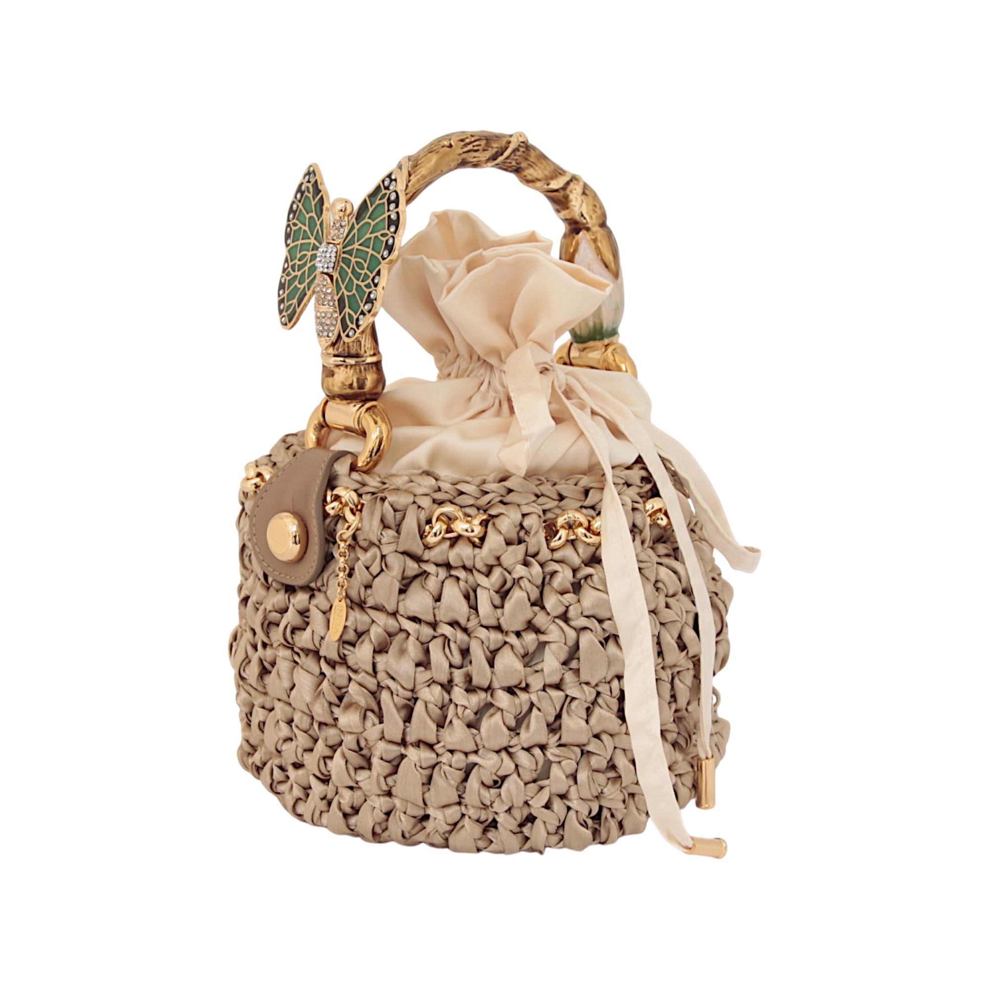Butterfly Bucket Bag Beige