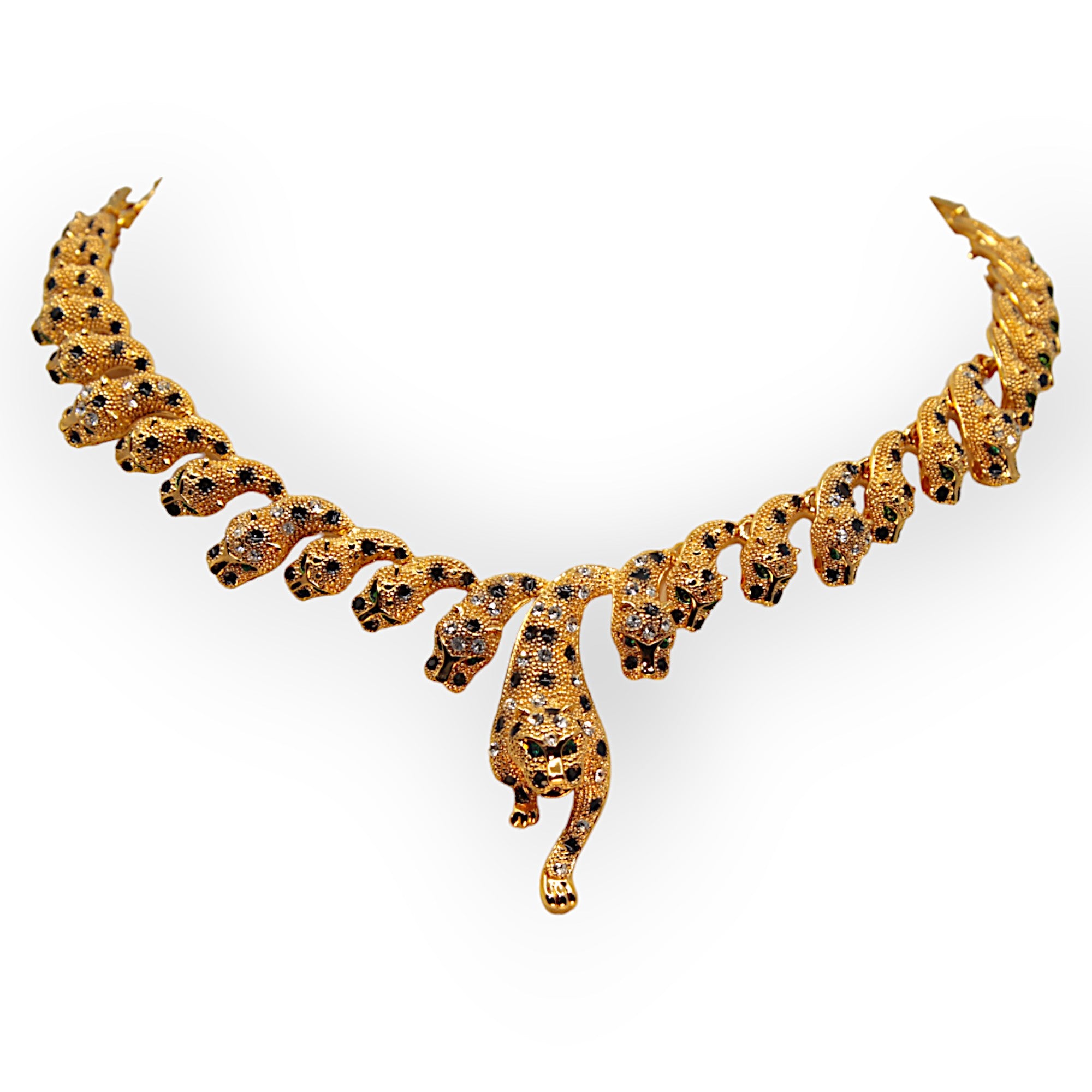 GOLD PLATED LEOPARD NECKLACE