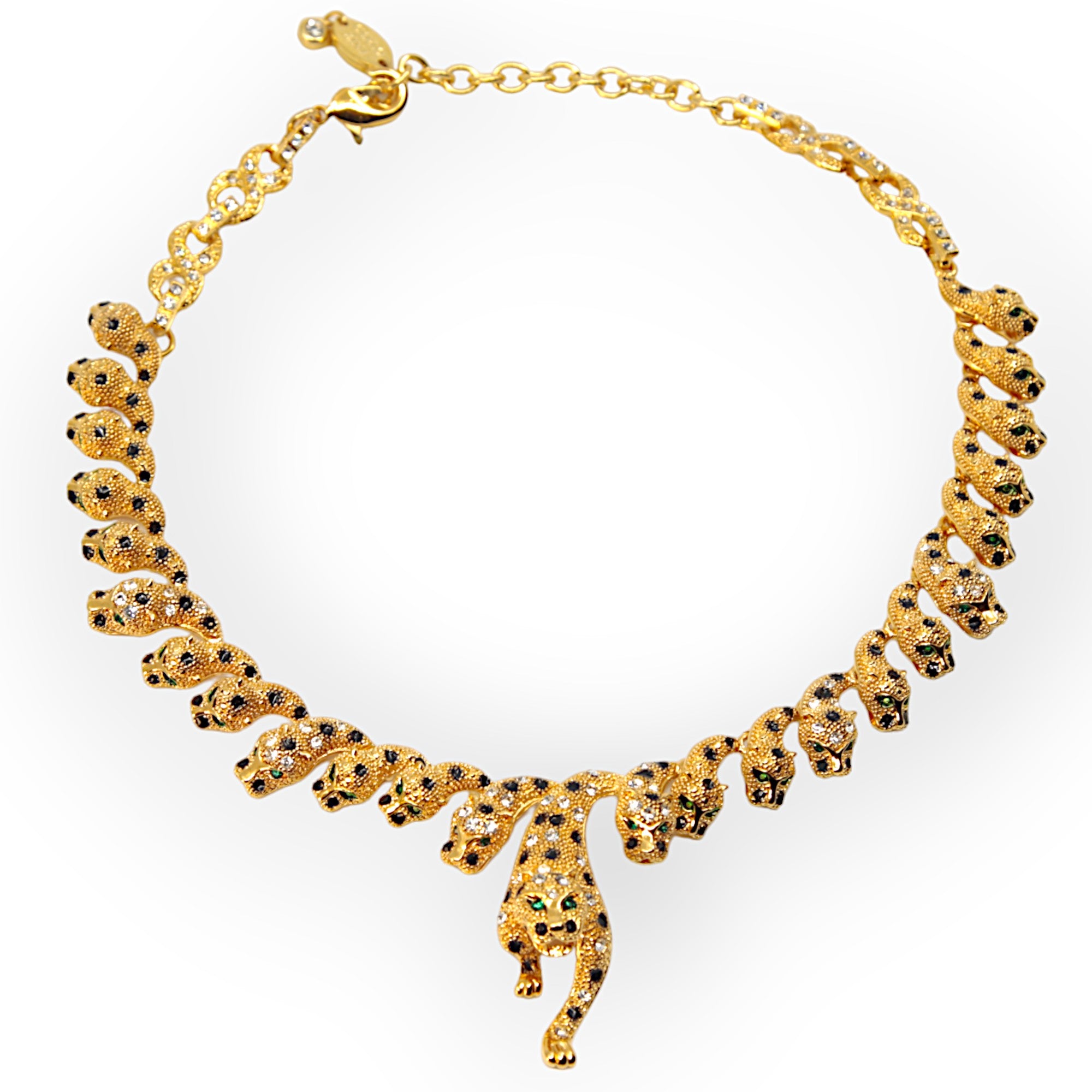 GOLD PLATED LEOPARD NECKLACE