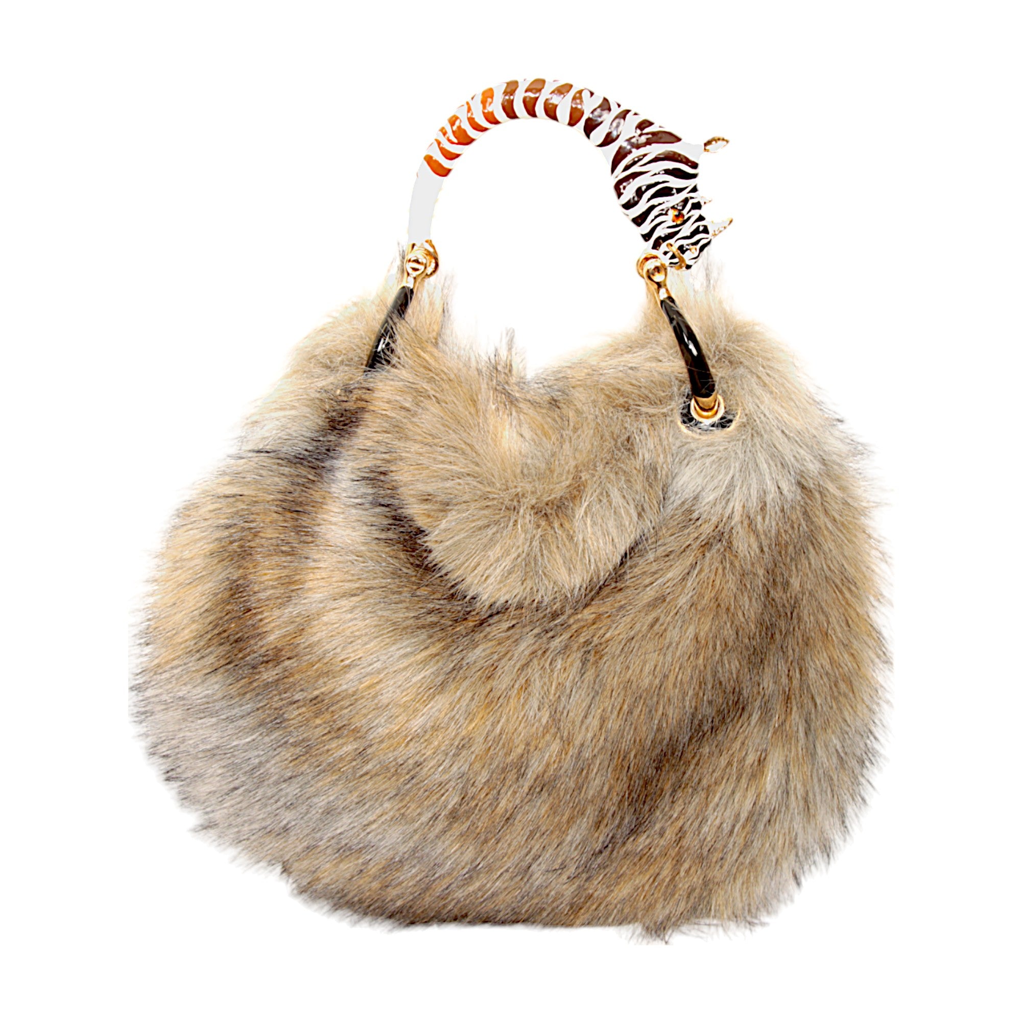 RHINO SMALL HANDBAG  IN HIGHT QUALITY FAUX FUR