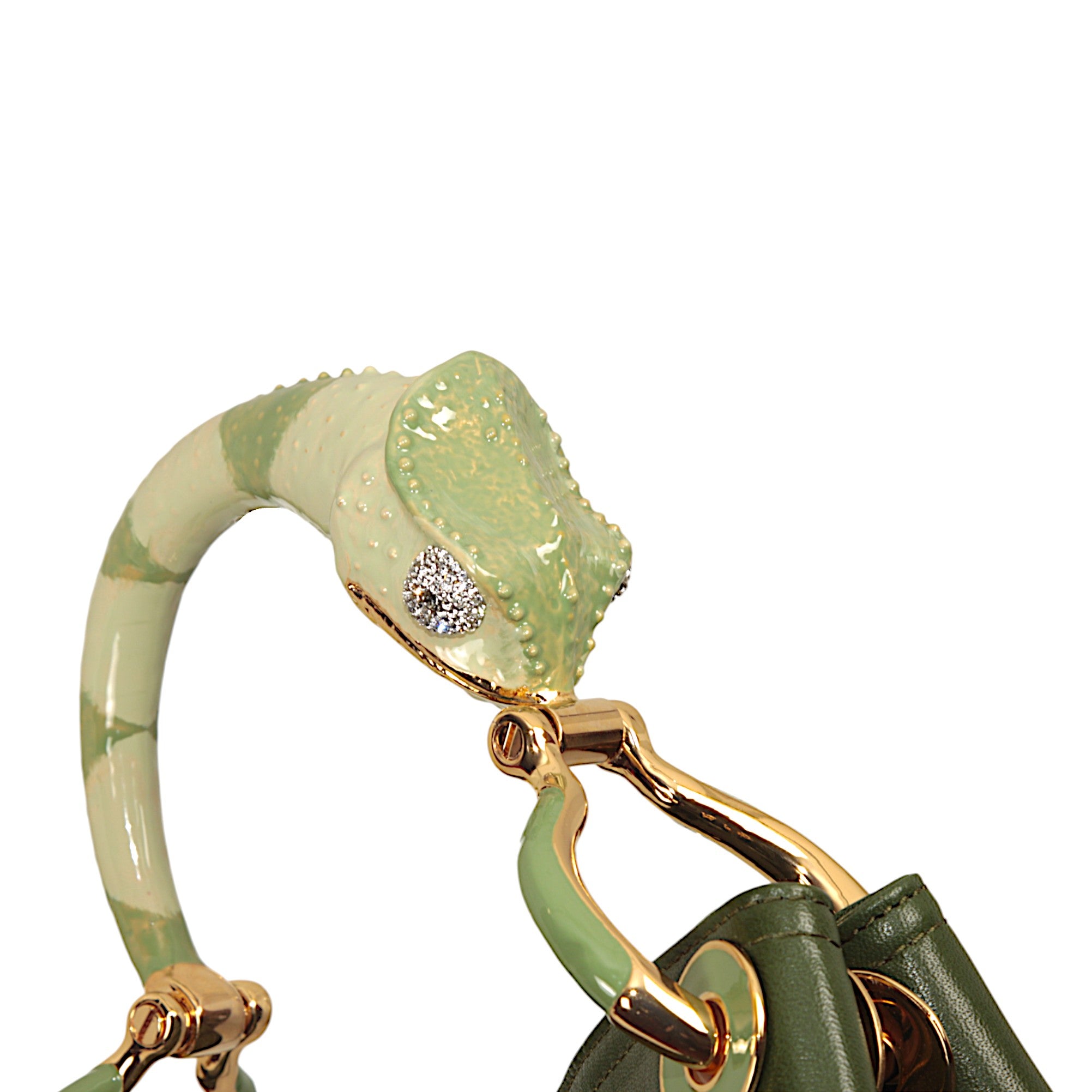 CHAMELEON SMALL BAG WITH GREEN  NAPPA LEATHER