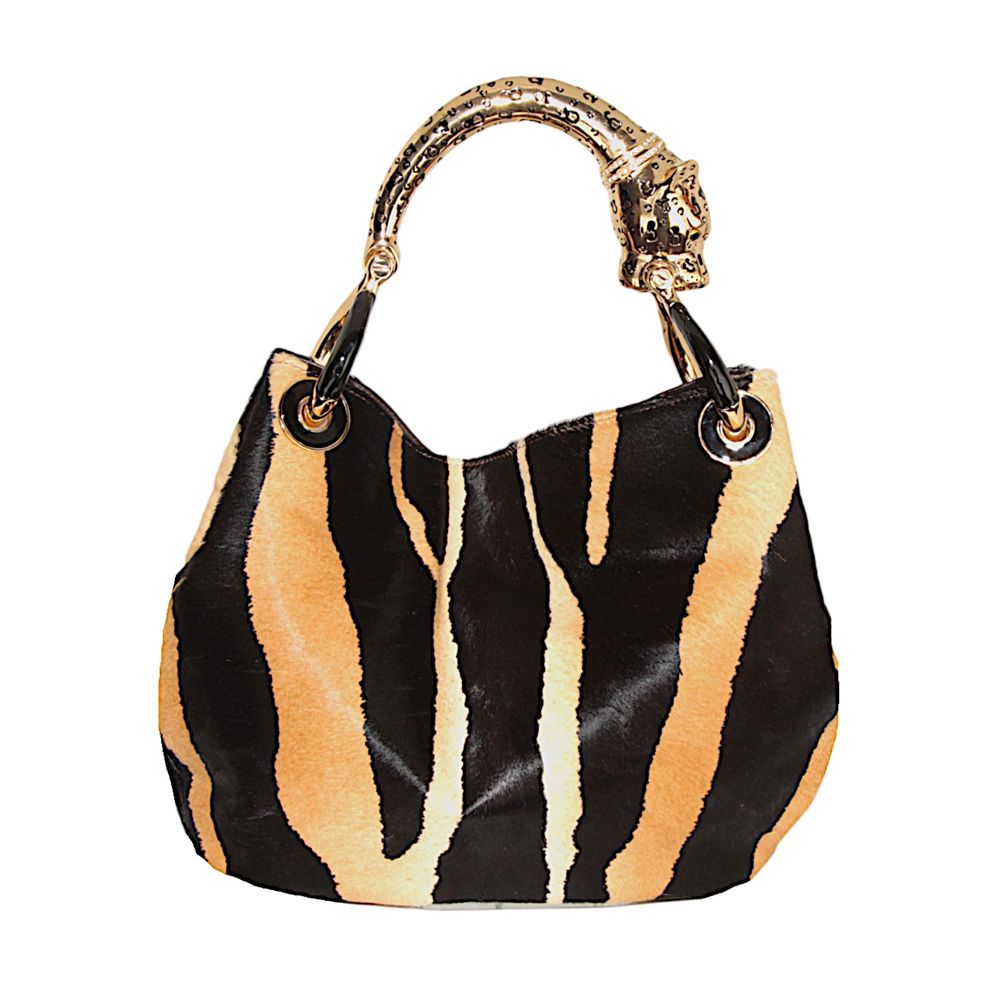 JAGUAR  WITH JAGUAR-PRINT PONY HAIR SMALL HANDBAG