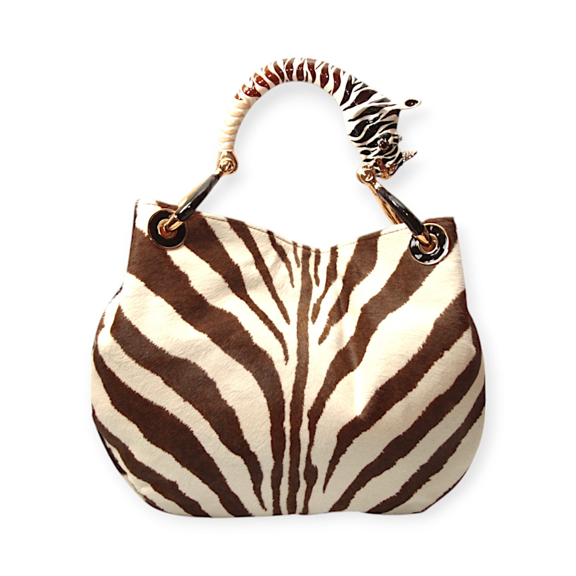 RHINO SMALL HANDBAG IN PONY-EFFECT LEATHER