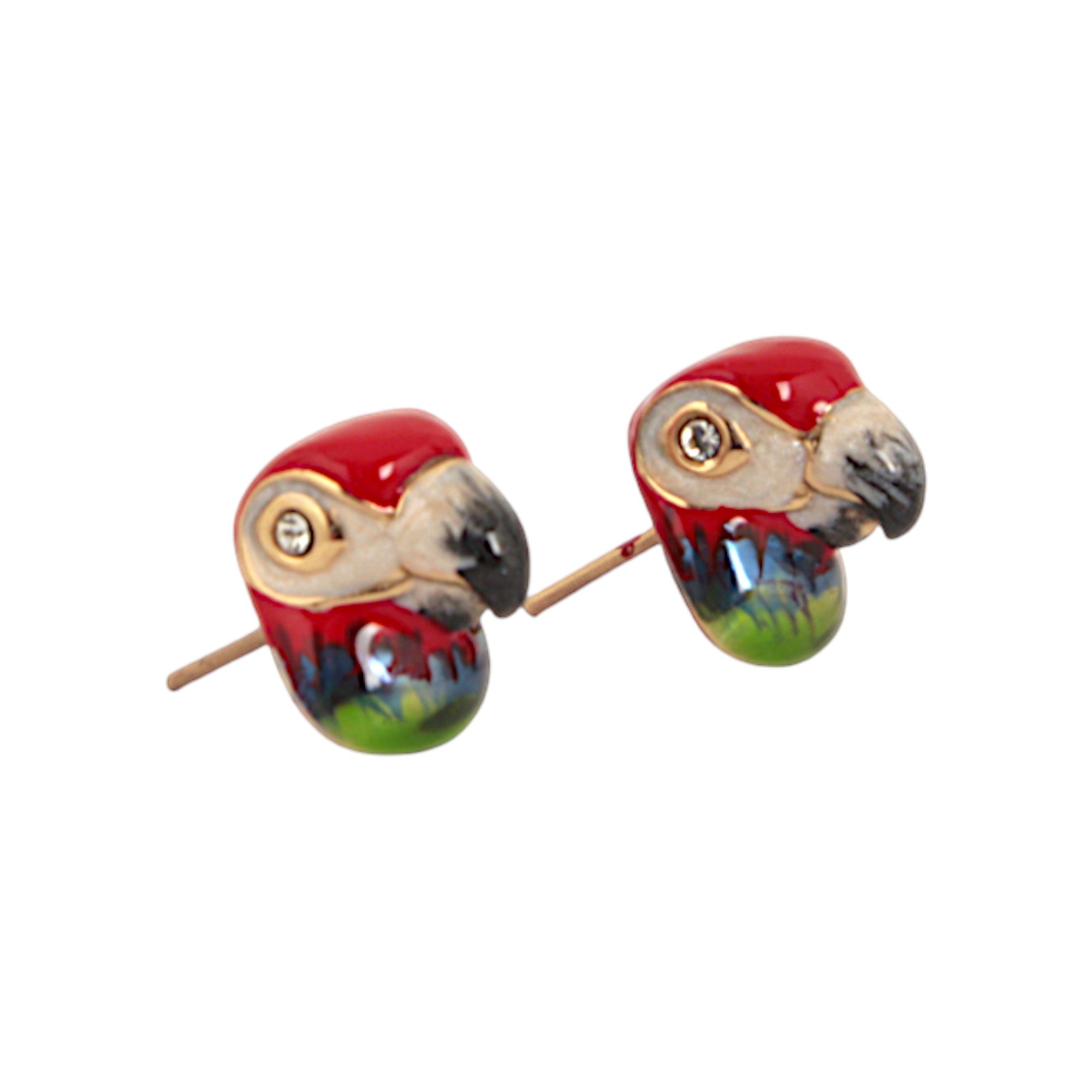 RED PARROT EARRINGS
