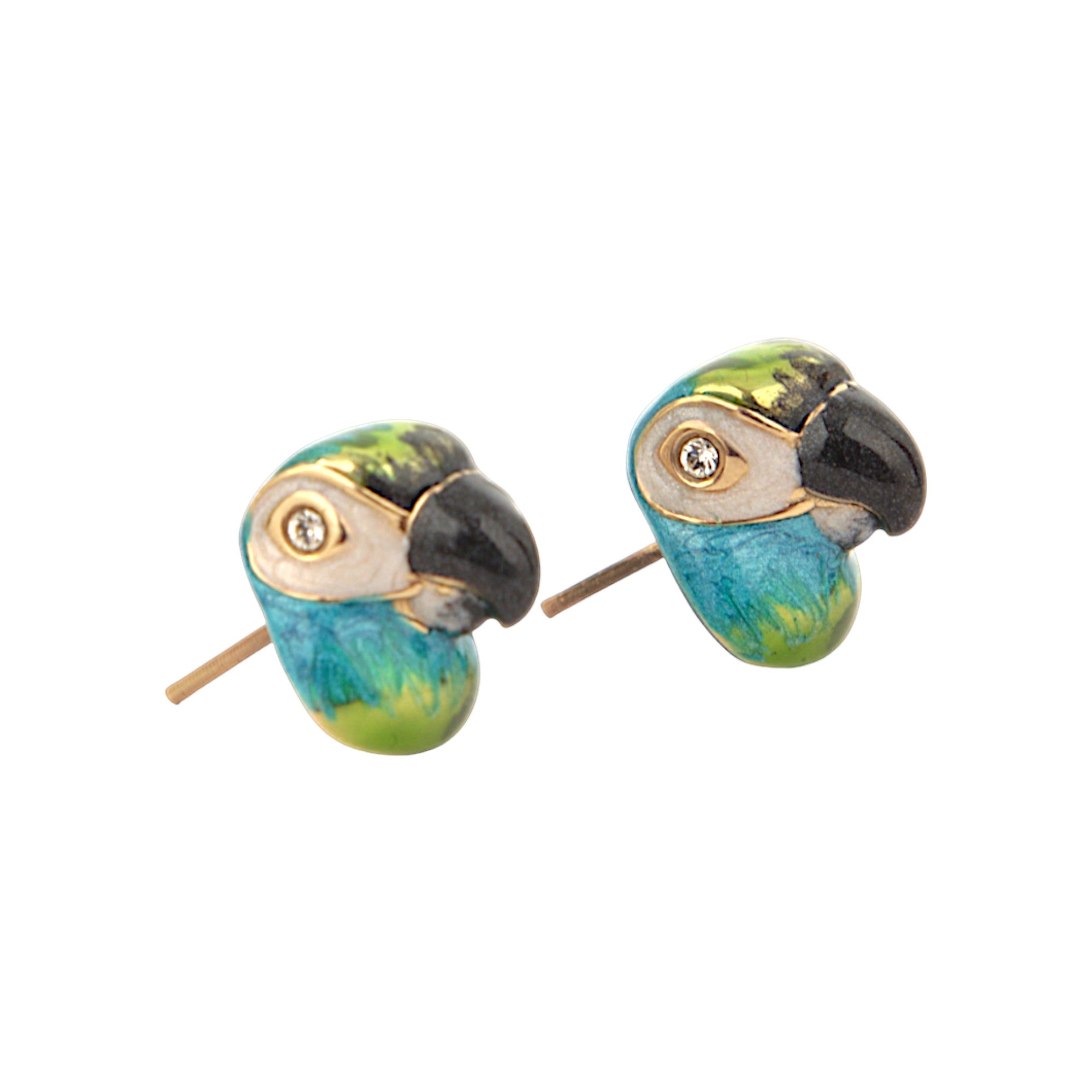 BLUE PARROT EARRINGS