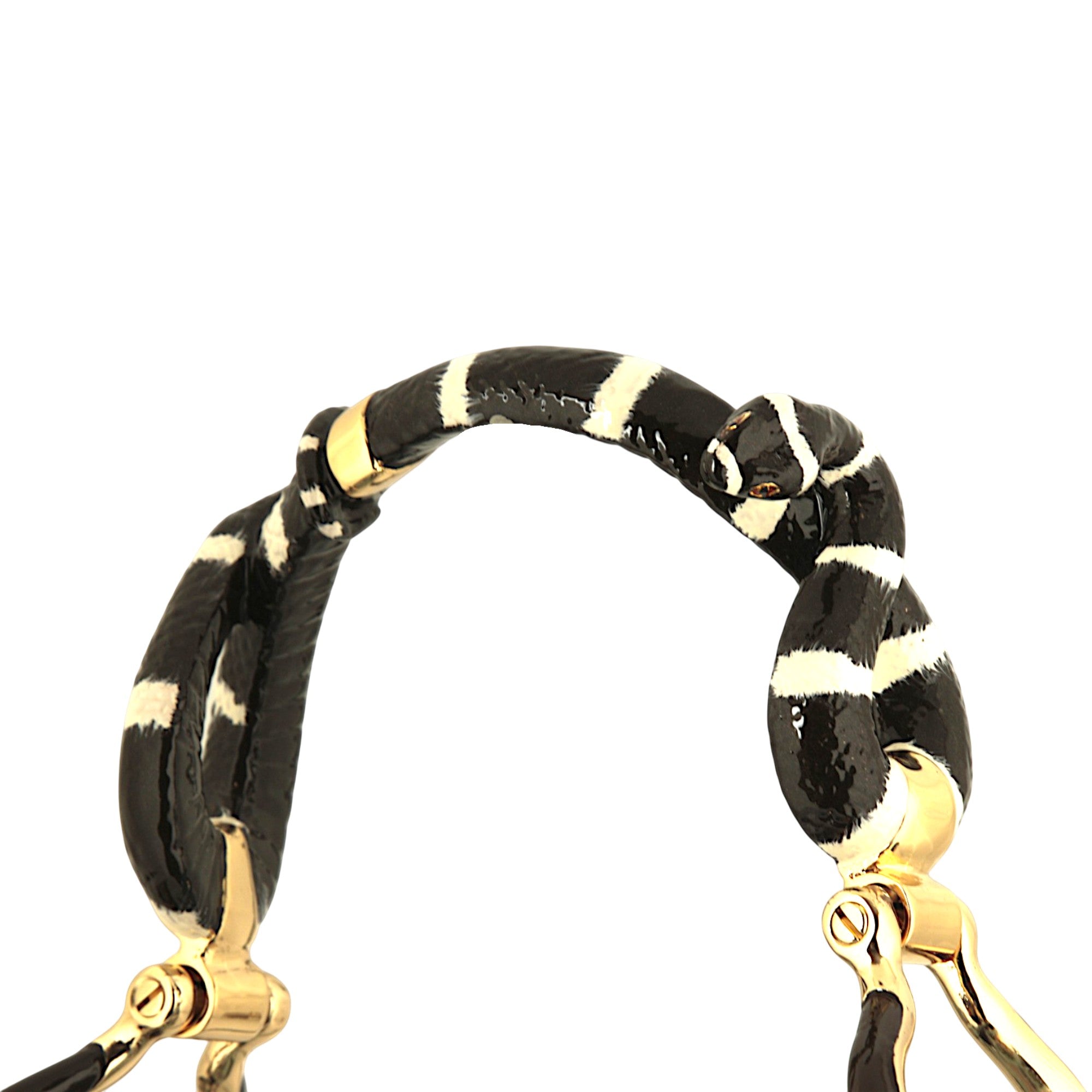  BOLSO PEQUEÑO SERPIENTE AMARILLO CON PIEL ESTAMPADA COCODRILO