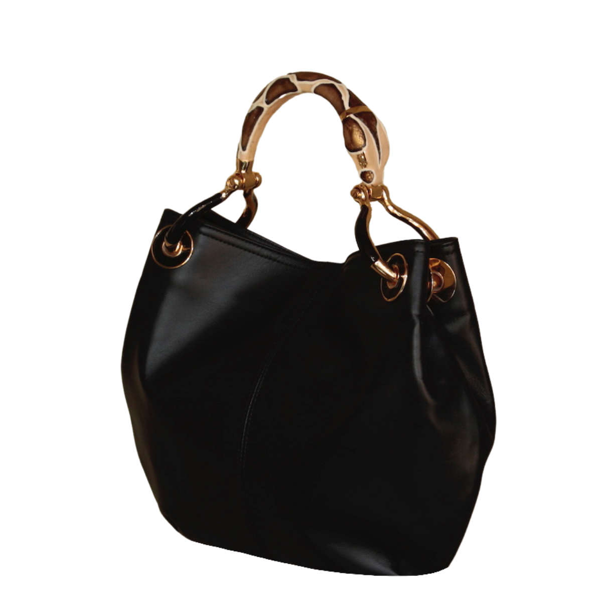 SNAKE SMALL BAG WITH BLACK NAPPA LEATHER