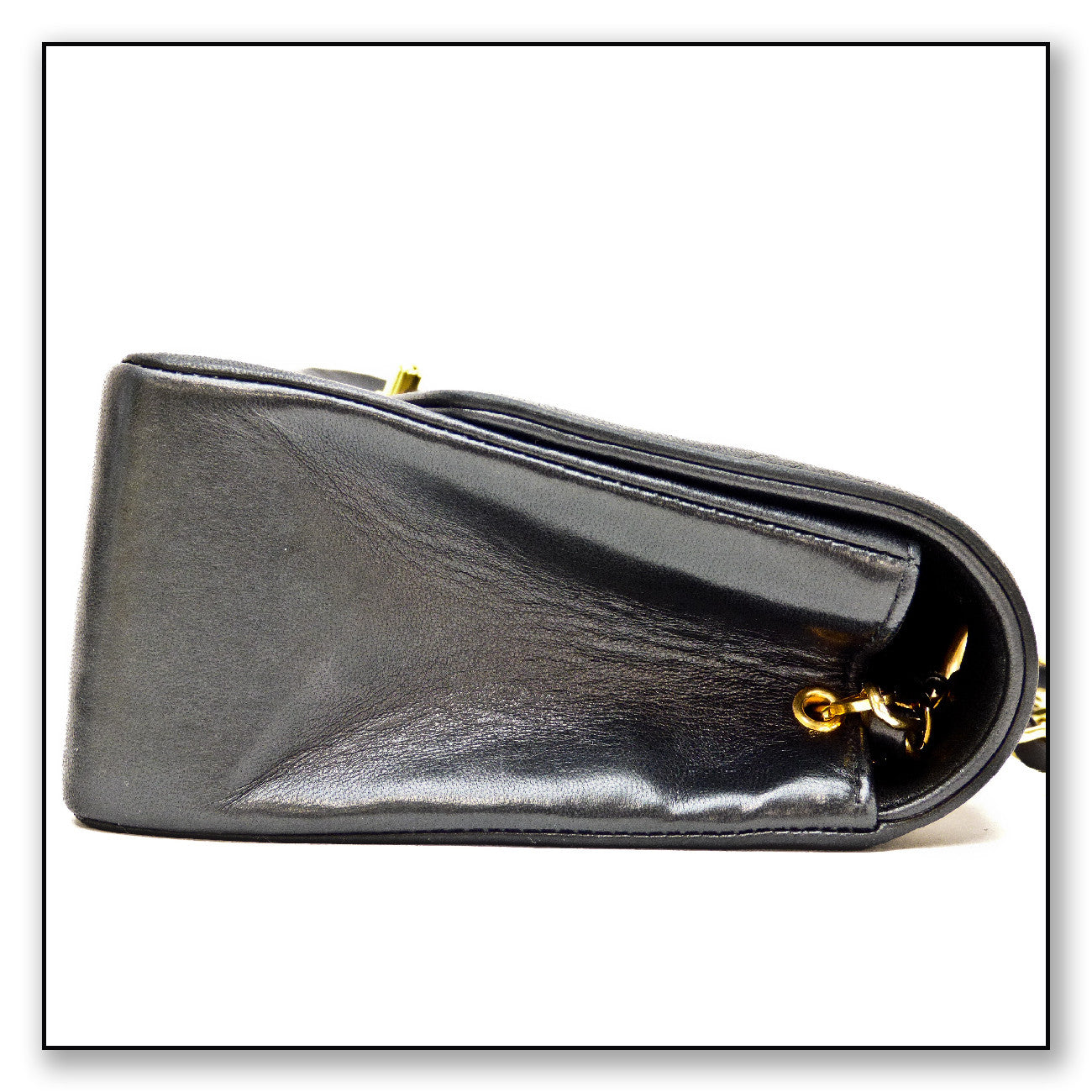 Bolso de hombro con solapa acolchada vintage de Chanel