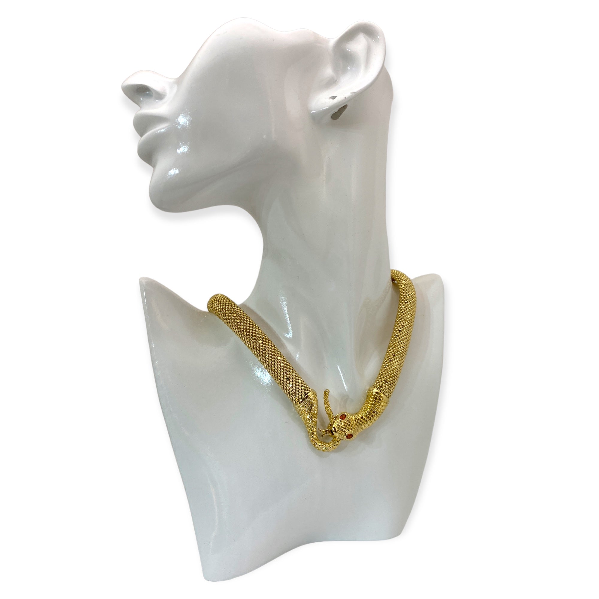 snake gold plated necklace