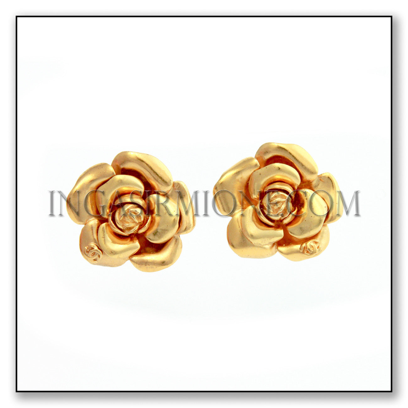 chanel camelia earrings